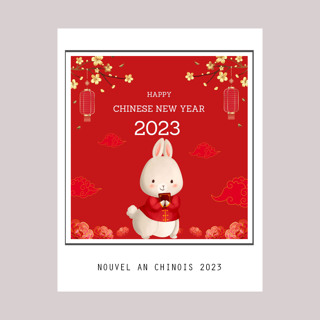 Vignette Nouvel an chinois 2023, Année du Lapin ou du Lièvre.